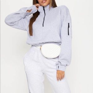 Pretty Little Thing Oversized Zip Sweater